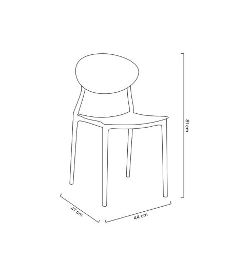 MODESTO krzesło FLEX morskie - polipropylen