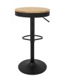 Krzesło barowe VOLT regulowane czarne / naturalne