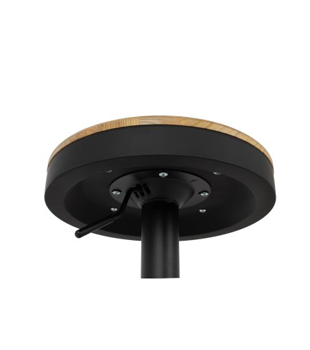 Krzesło barowe VOLT regulowane czarne / naturalne