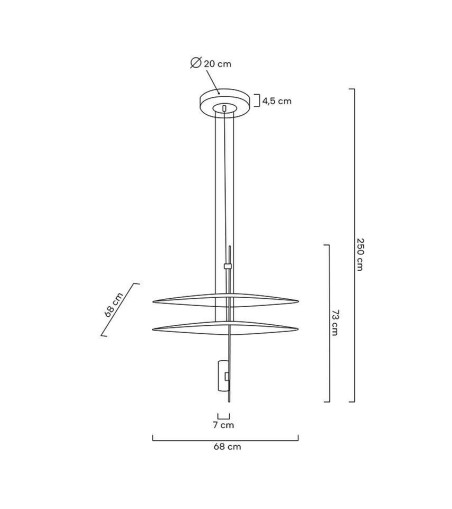 MOOSEE lampa wisząca PARROT 68 złota