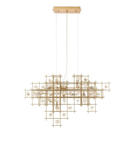 KARE lampa wisząca STONE MOBILE złota 100 x 61 cm