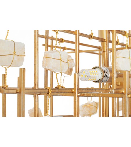 KARE lampa wisząca STONE MOBILE złota 100 x 61 cm
