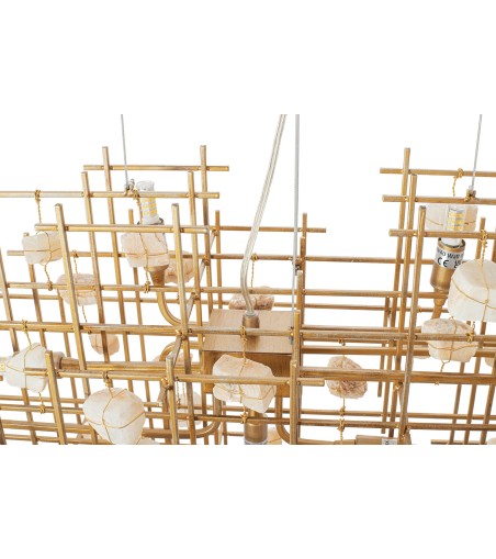 KARE lampa wisząca STONE MOBILE złota 100 x 61 cm