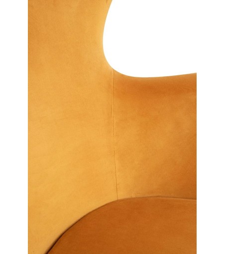 Fotel EGG SZEROKI VELVET musztardowy