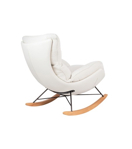 Fotel bujany OTILIA TEDDY biały