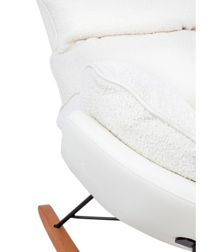 Fotel bujany OTILIA TEDDY biały