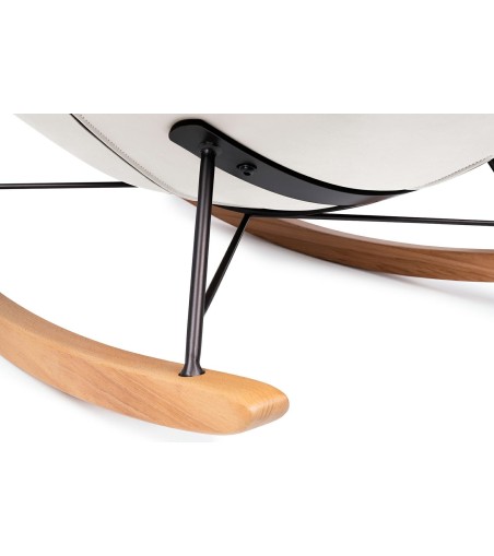 Fotel bujany OTILIA TEDDY biały