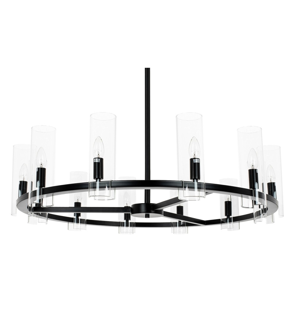 KARE lampa wisząca CANDEL CROWN czarna - szklane klosze