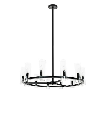 KARE lampa wisząca CANDEL CROWN czarna - szklane klosze