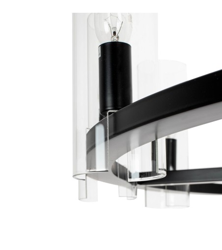 KARE lampa wisząca CANDEL CROWN czarna - szklane klosze