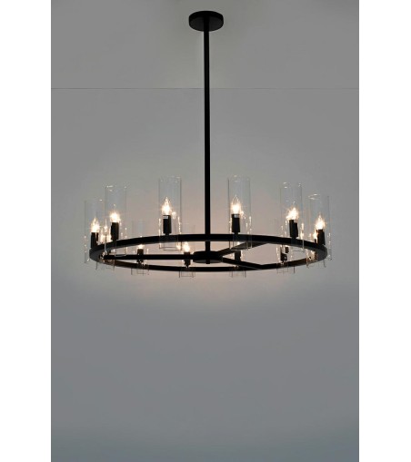 KARE lampa wisząca CANDEL CROWN czarna - szklane klosze