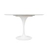 Stół TULIP MARBLE 120 CARRARA biały - blat okrągły marmurowy, metal