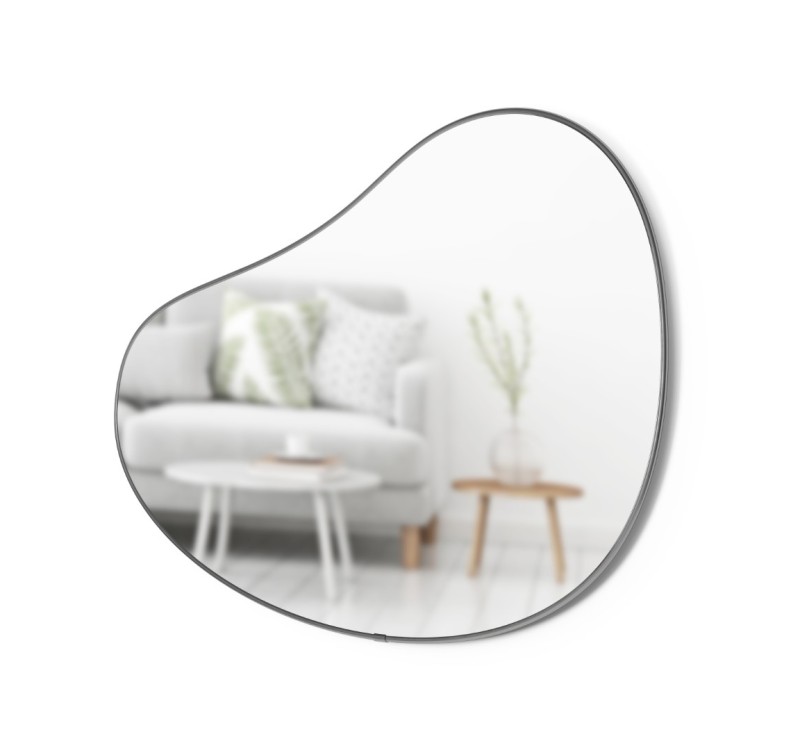 UMBRA lustro ścienne HUBBA 86 cm metaliczno / tytanowe