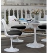 Stół TULIP MARBLE 120 CARRARA biały - blat okrągły marmurowy, metal