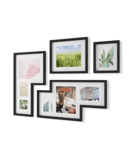 UMBRA zestaw 4 ramek do zdjęć MINGLE czarne
