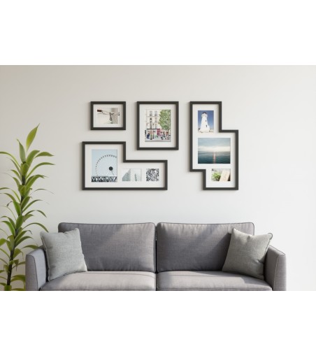 UMBRA zestaw 4 ramek do zdjęć MINGLE czarne