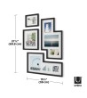 UMBRA zestaw 4 ramek do zdjęć MINGLE czarne