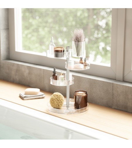 UMBRA organizer kosmetyczny PIROUETTE przezroczysty / niklowany