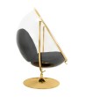 Fotel BUBBLE STAND 2 GOLD VELVET poduszka czarna