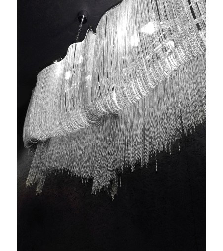 Lampa wisząca ATLANTA LONG - aluminium, stal