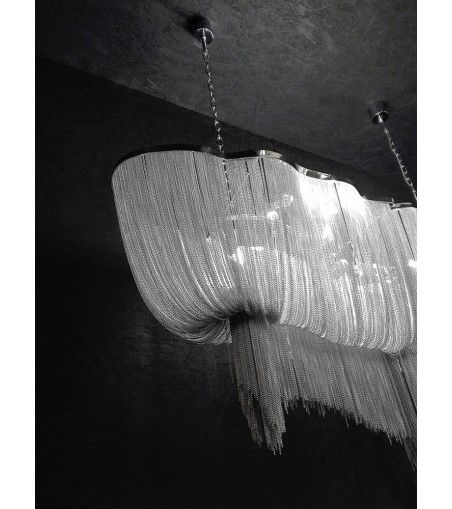 Lampa wisząca ATLANTA LONG - aluminium, stal