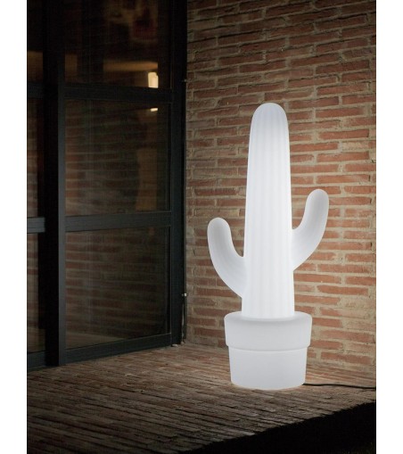 NEW GARDEN lampa ogrodowa KAKTUS BATTERY biała