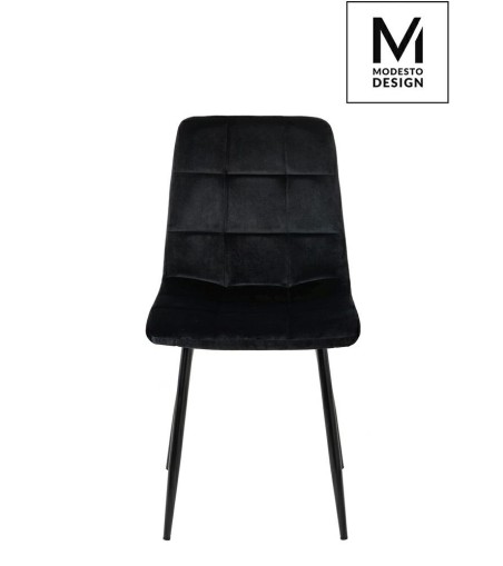 MODESTO krzesło CARLO czarne - welur, metal
