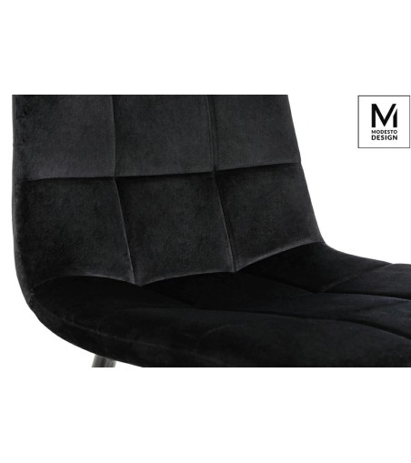 MODESTO krzesło CARLO czarne - welur, metal