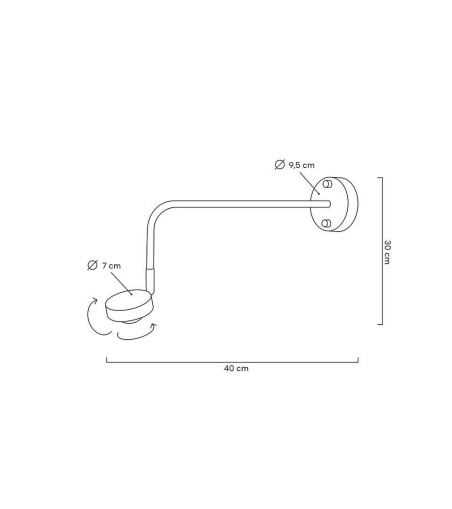 MOOSEE lampa ścienna AXEL czarna