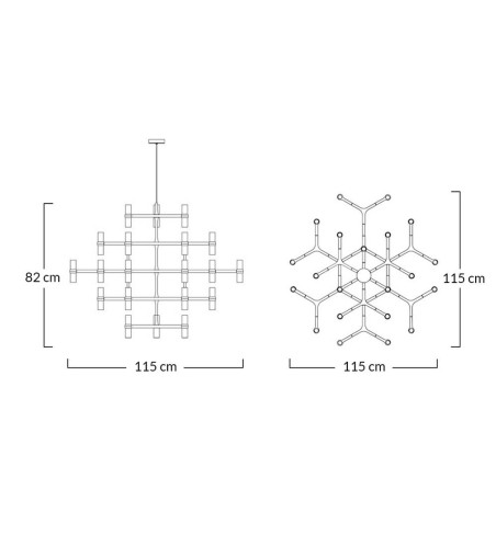 Lampa wisząca ATOMIC GRANDE zlota