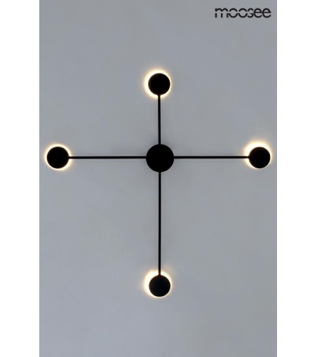 MOOSEE lampa ścienna SHADOW 4 CLOSE czarna