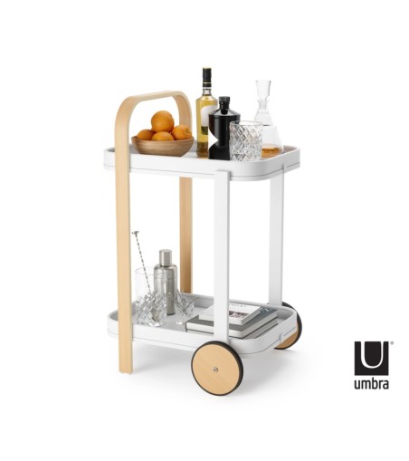 UMBRA wózek do serwowania BELLWOOD biały naturalny