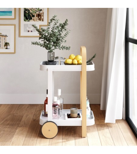 UMBRA wózek do serwowania BELLWOOD biały naturalny