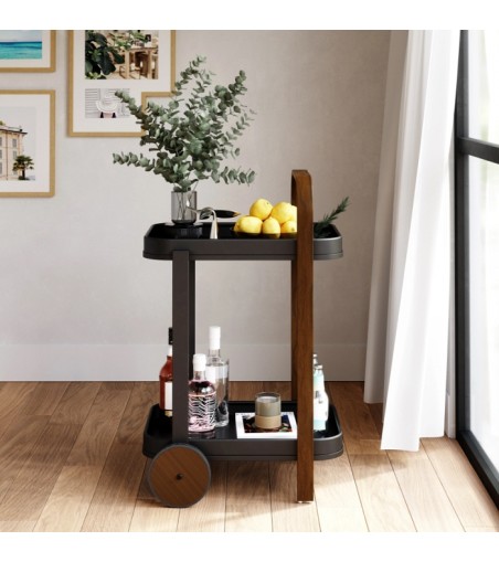 UMBRA wózek barowy BELLWOOD czarny orzechowy