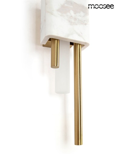 MOOSEE lampa ścienna EVANS biała / złota