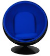 Fotel BALL BLACK niebieski