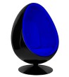 Fotel OVALIA BLACK niebieski