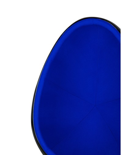 Fotel OVALIA BLACK niebieski