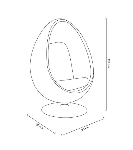 Fotel OVALIA BLACK niebieski