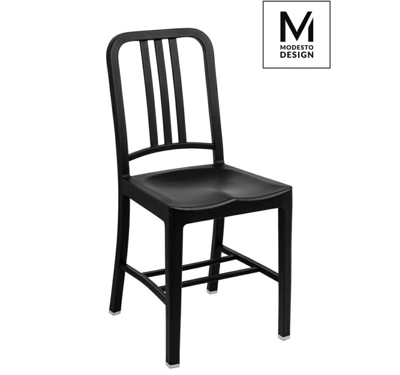 MODESTO krzesło VEGA czarne - polipropylen