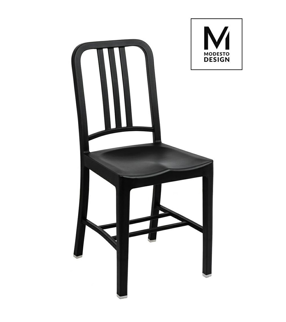 MODESTO krzesło VEGA czarne - polipropylen