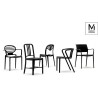 MODESTO krzesło VEGA czarne - polipropylen