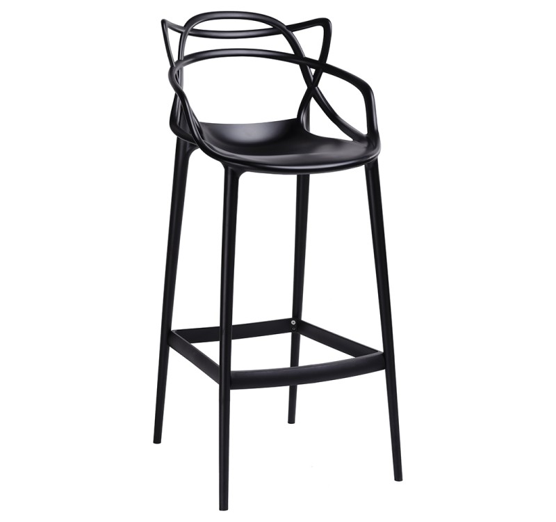 Krzesło barowe HILO PREMIUM 65 cm czarne