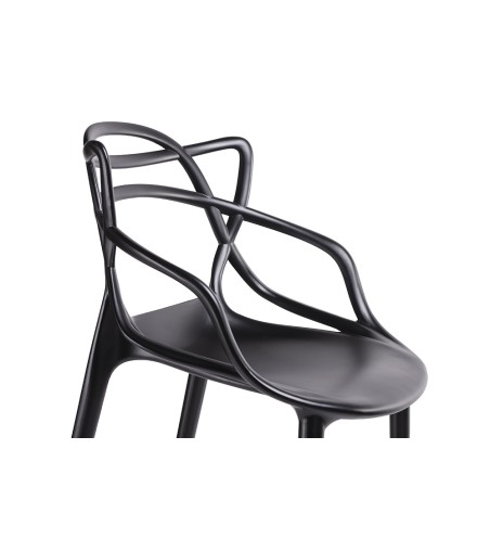 Krzesło barowe HILO PREMIUM 65 cm czarne