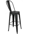 Krzesło barowe TOWER BIG BACK 66 (Paris) czarne