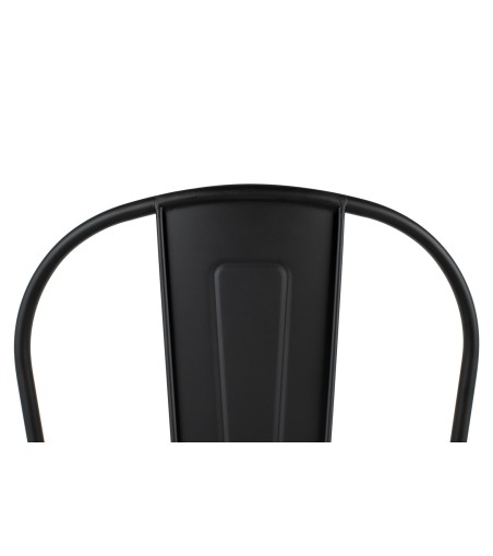 Krzesło barowe TOWER BIG BACK 66 (Paris) czarne