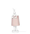 KARE lampa stołowa RABBIT 50 cm  biała / różowa