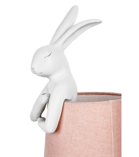 KARE lampa stołowa RABBIT 50 cm  biała / różowa
