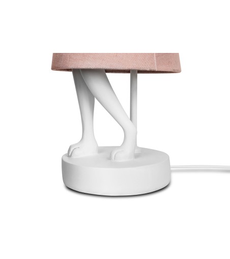 KARE lampa stołowa RABBIT 50 cm  biała / różowa