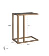 RICHMOND stolik boczny BLACKBONE BRASS